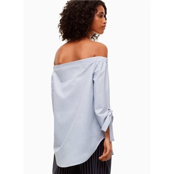 BABATON | malik cotton striped off shoulder blouse size XXS Aritzia - Picture 3 of 9